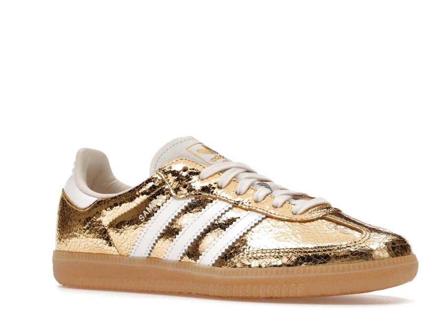adidas Samba OG Gold Metallic Cracked Leather (Femme)
