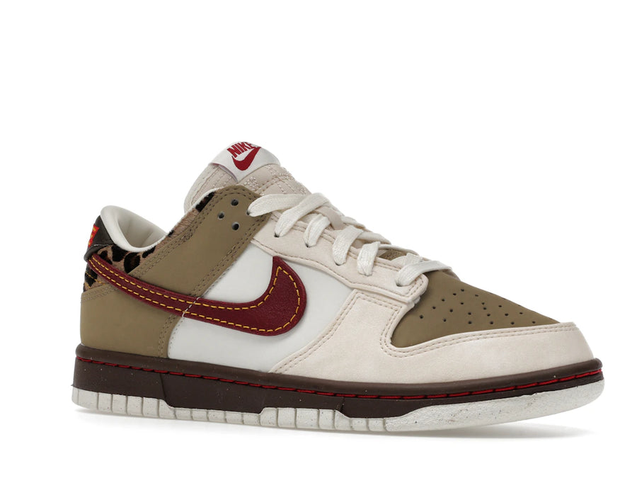 Nike Dunk Low Retro Kaki Rouge Équipe Blanc Perle (Femme)