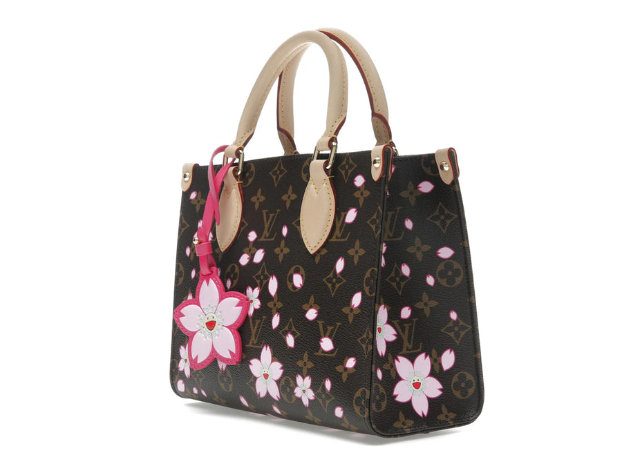 Louis Vuitton x Takashi Murakami OnTheGo PM Sakura Brown