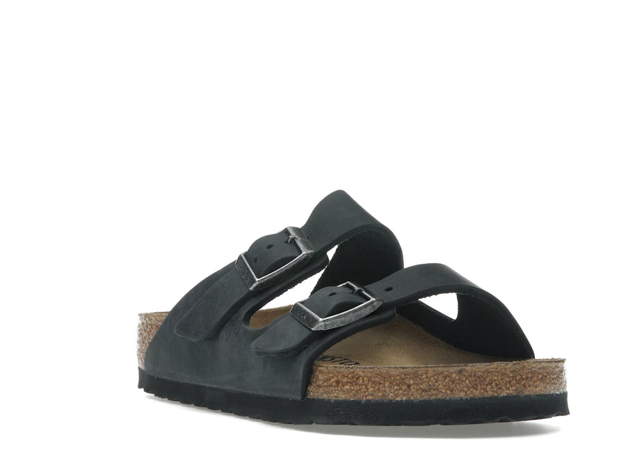 Birkenstock Arizona en cuir huilé noir