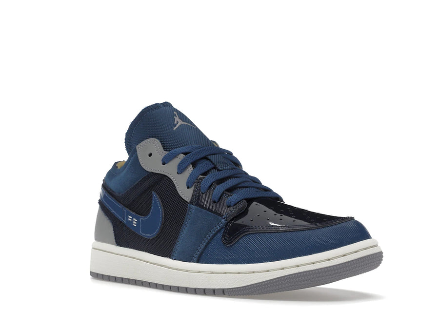 Jordan 1 Low SE Craft Obsidian Bleu français Ardoise cendrée Blanc