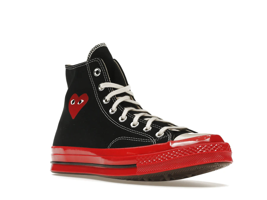 Converse Chuck Taylor All Star 70 Hi Comme des Garçons PLAY Semelle intermédiaire noire et rouge