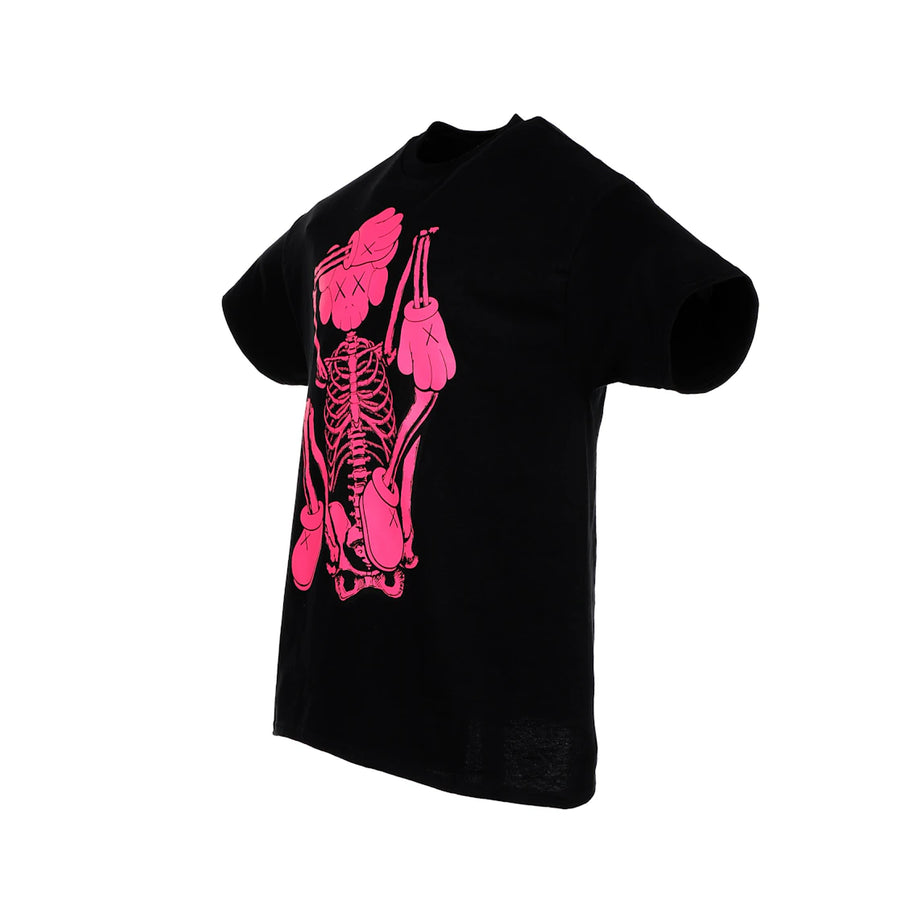 KAWS SKELETON NEW FICTION T-shirt Pink