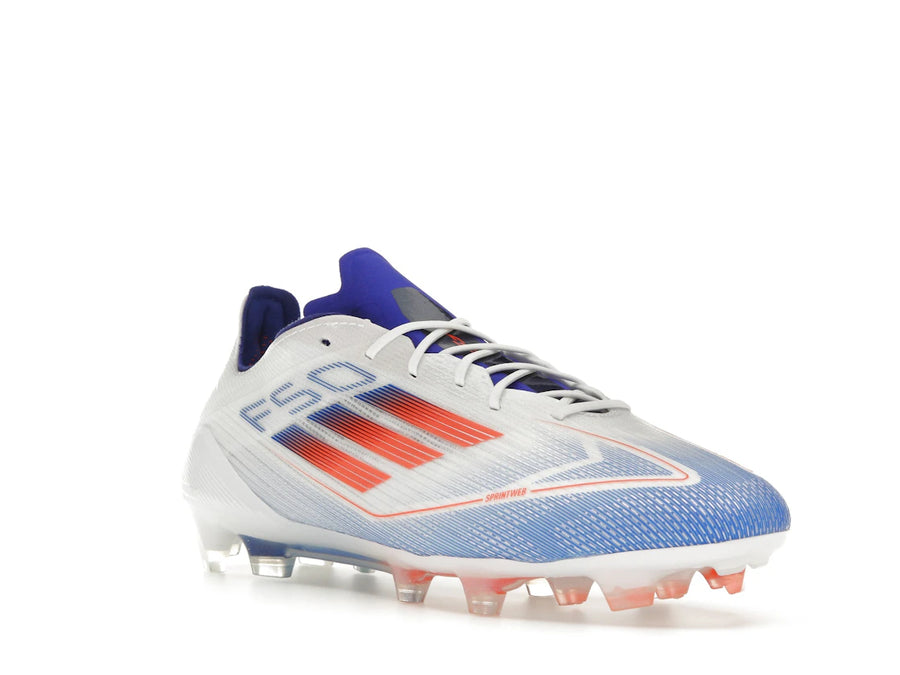adidas F50 Elite FG Blanc nuage Rouge solaire Bleu lucide