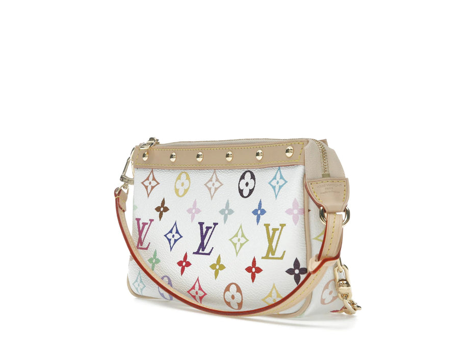 Pochette Accessoires Louis Vuitton x Takashi Murakami Blanche Multicolore