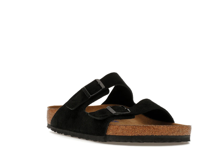 Birkenstock Arizona à semelle souple en daim noir