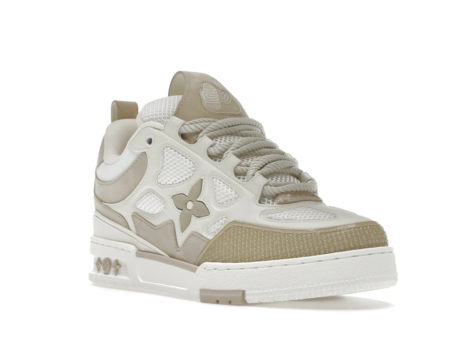 Baskets Louis Vuitton LV Skate Beige et Blanc