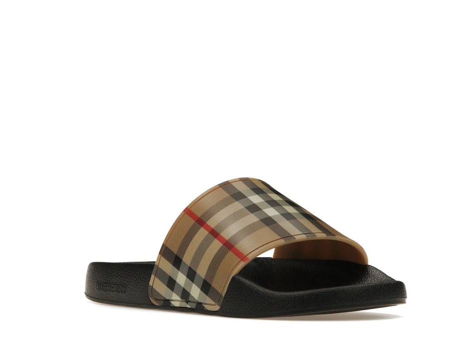 Sandales Burberry à carreaux beige (Femme)