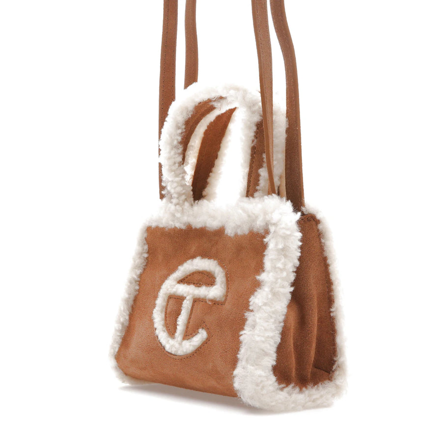 Sac cabas Telfar x UGG, petit modèle, couleur châtaigne