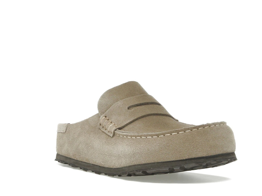 Birkenstock Naples en cuir suédé taupe
