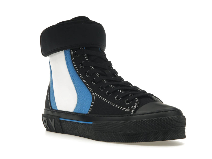 Burberry Sub High-Top Laced-Up Trainers Black Blue White