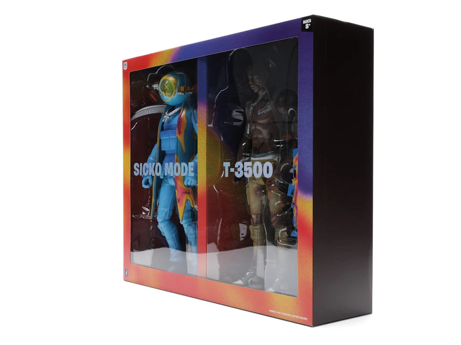 Coffret de deux figurines articulées Travis Scott Cactus Jack Fortnite de 30 cm