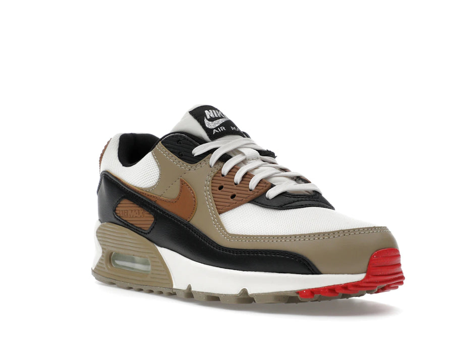 Nike Air Max 90 Phantom Black Fire Red Light British Tan (Women's)