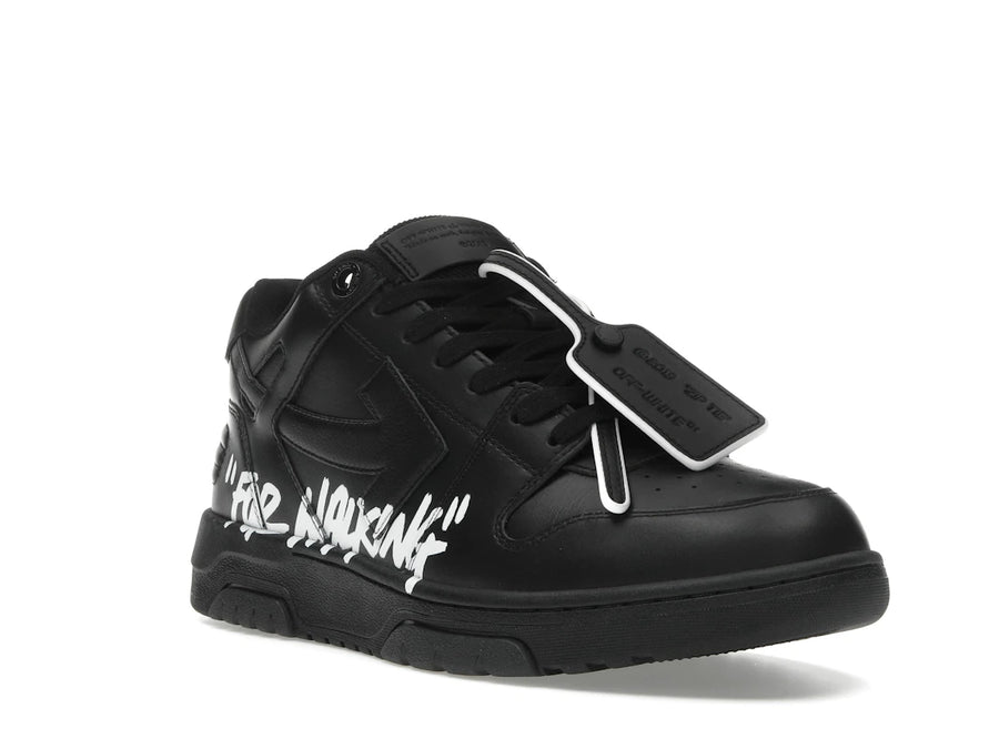 OFF-WHITE Out Of Office OOO Baskets basses pour la marche Noir Blanc