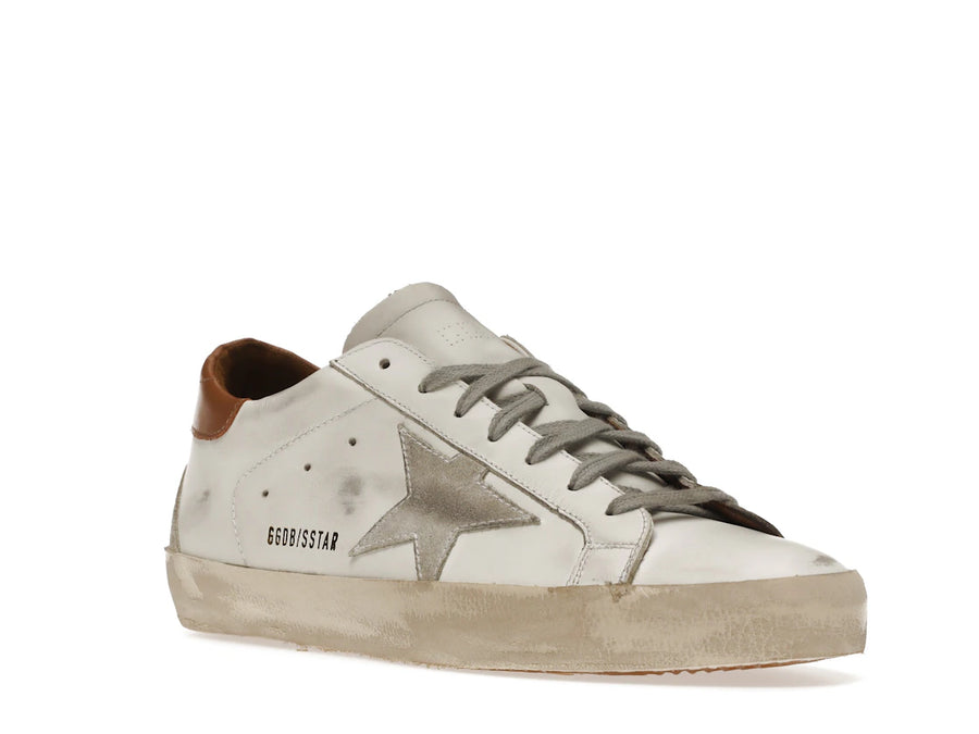 Golden Goose Super-Star Blanc Vacchetta Beige Gris Daim Patch