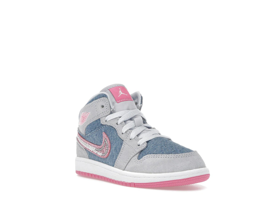 Jordan 1 Mid SE Denim Sequin (PS)