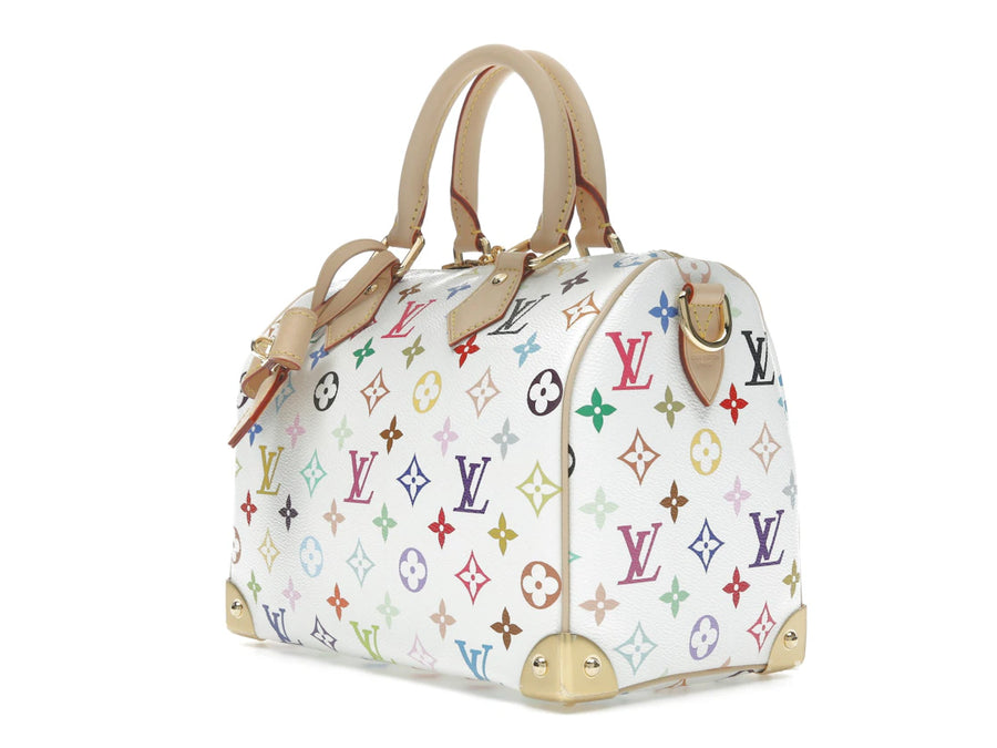 Louis Vuitton x Takashi Murakami Speedy Bandoulière 25 Blanc Multicolore