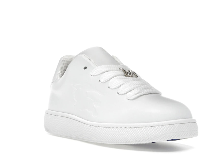 Burberry Leather Box Sneaker Debossed Equestrian Knight White