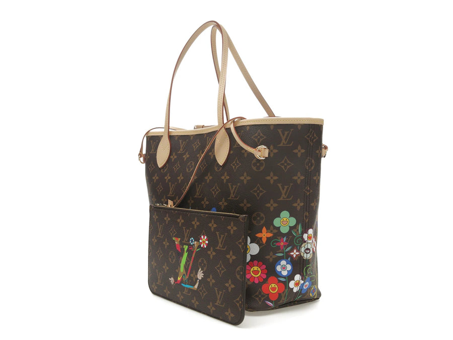 Louis Vuitton x Takashi Murakami Neverfull MM Superflat Monogramme