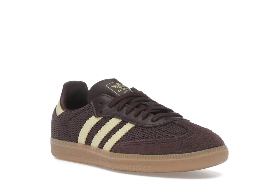 adidas Samba OG Shadow Brown Powder Yellow (Femme)
