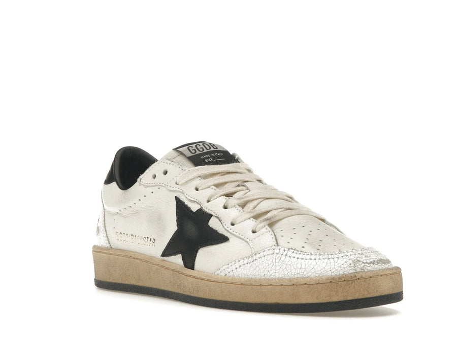Golden Goose Ball-Star Low White Nappa Black Star