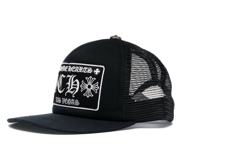 Casquette de camionneur Chrome Hearts CH Las Vegas noire/noire