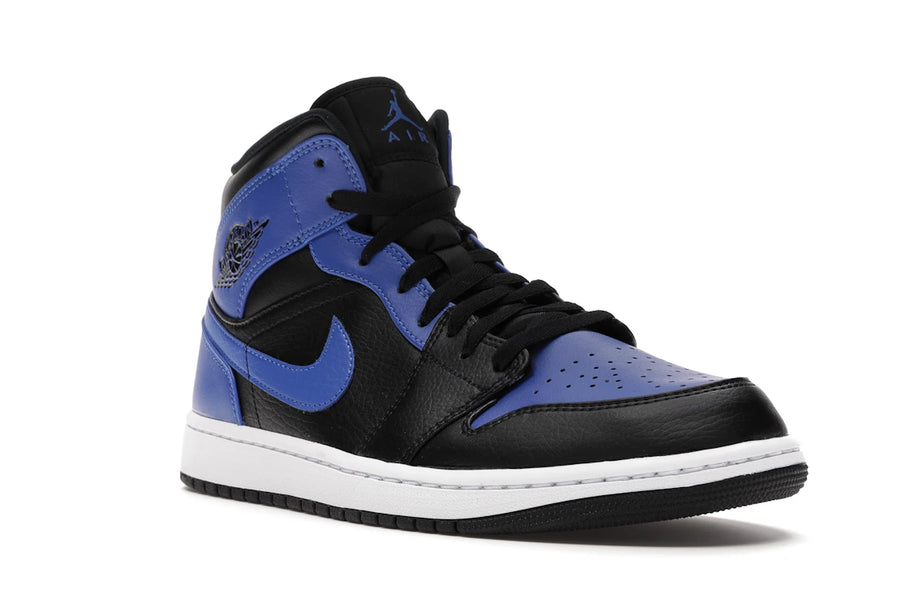Jordan 1 Mid Hyper Royal Cuir grainé