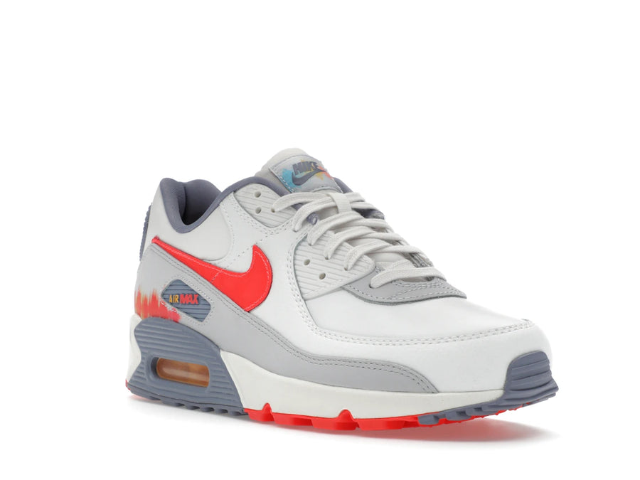 Nike Air Max 90 Premium Summit White Ashen Slate Pure Platinum Bright Crimson