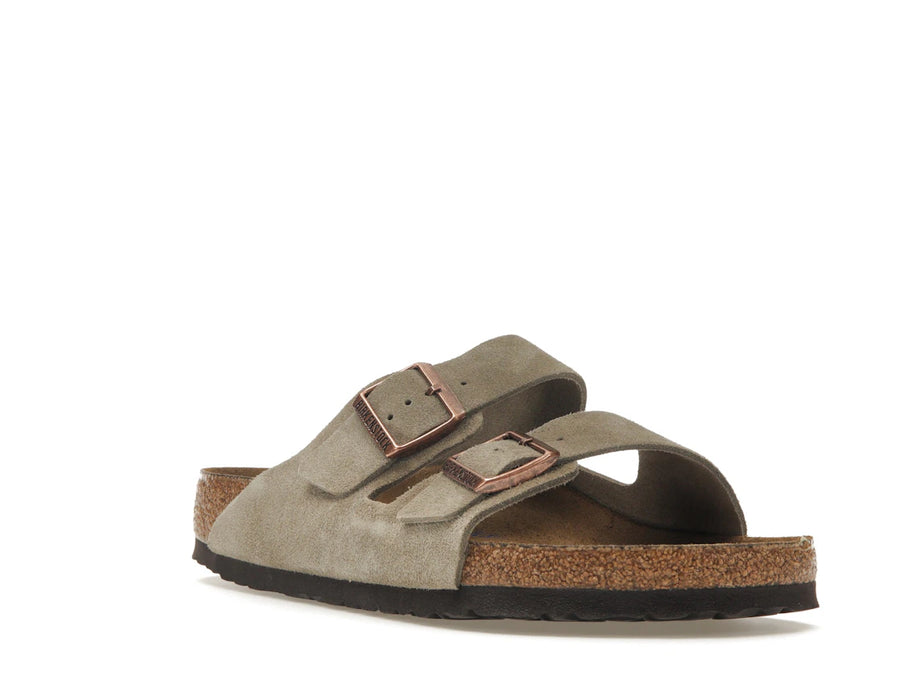 Birkenstock Arizona à semelle souple en daim taupe