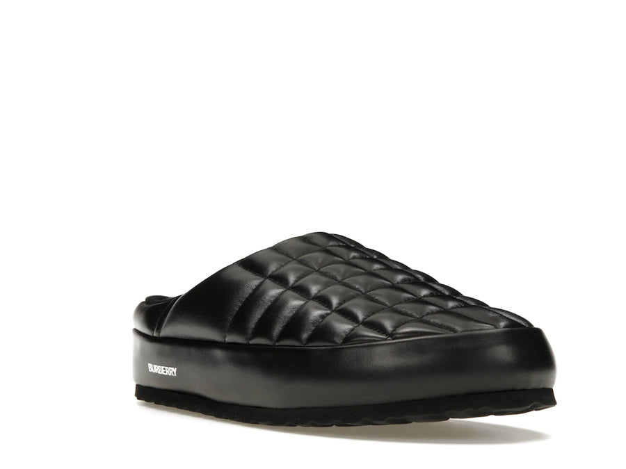 Burberry Leather Quilted Slipper Black