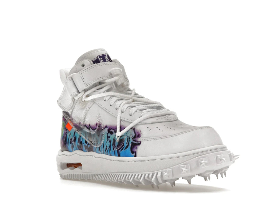 Nike Air Force 1 Mid Off-White Graffiti Blanc