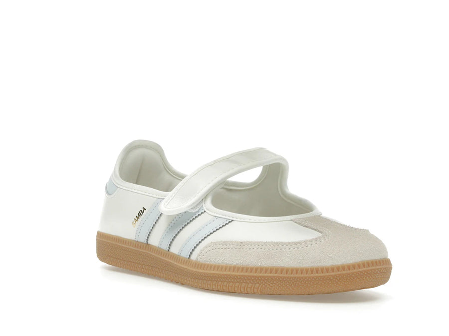 adidas Samba Jane Blanc Bleu Gomme (Femme)
