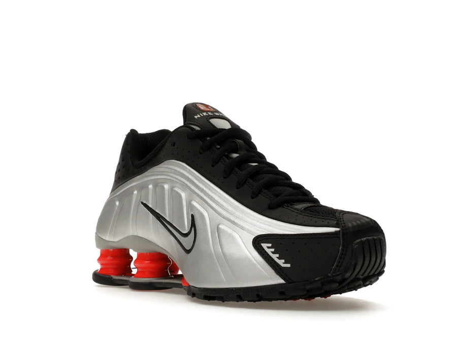Nike Shox R4 Metallic Silver Black Picante Red (GS)