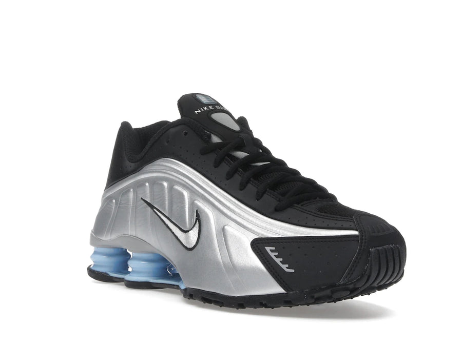 Nike Shox R4 Argent métallisé Noir Bleu psychique