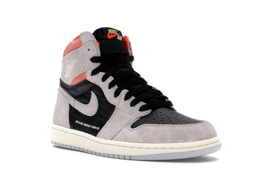 Jordan 1 Retro High Neutral Grey Hyper Crimson