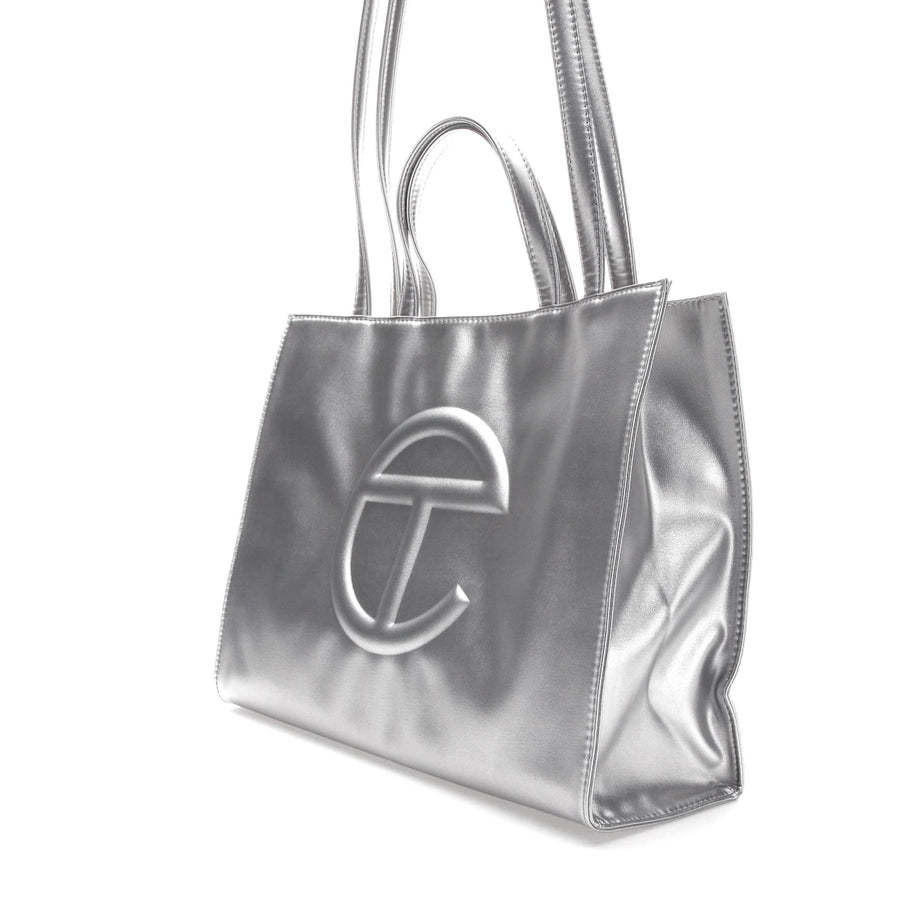 Telfar Shopping Bag Medium Silver