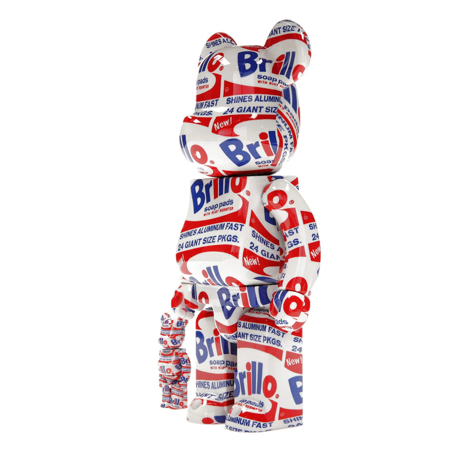 Coffret Bearbrick ANDY WARHOL « Brillo » 100 % et 400 %