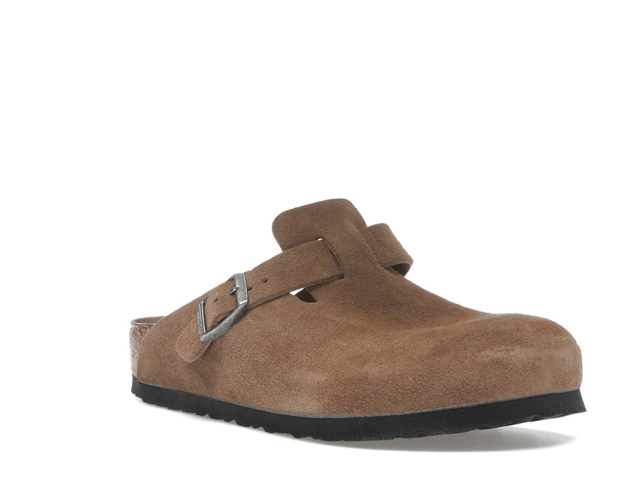 Birkenstock Boston, semelle intérieure souple, daim couleur thé foncé