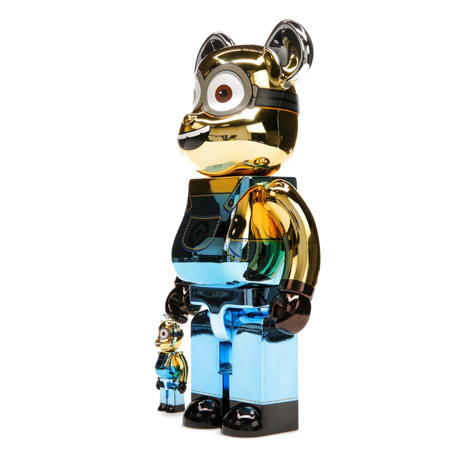 Bearbrick DAVE 100% &amp; 400% Set CHROME Ver.
