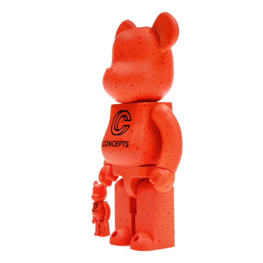 Ensemble Bearbrick x Concepts Homard Orange 100 % et 400 %