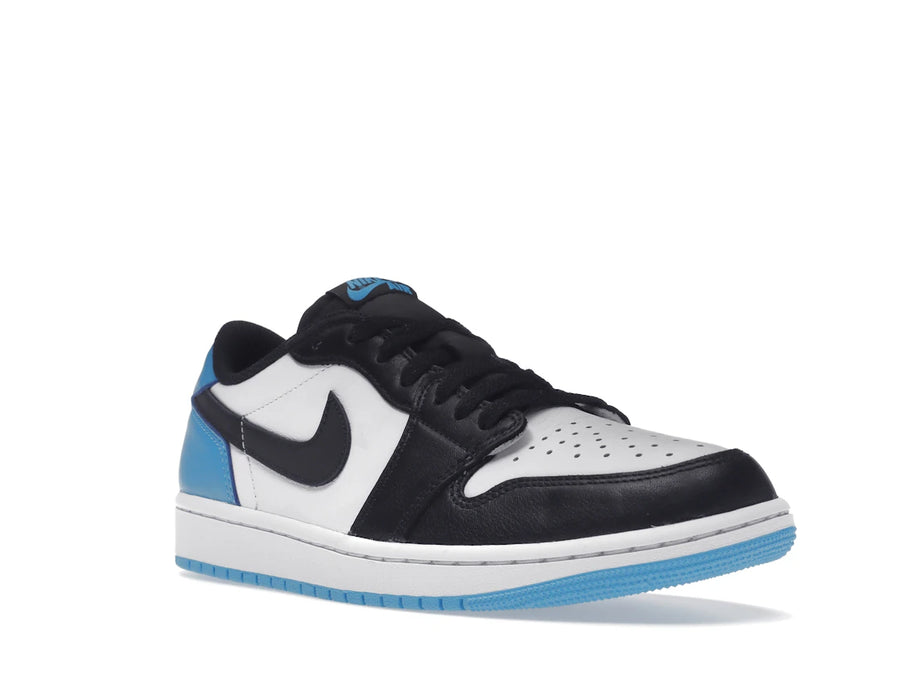 Jordan 1 Retro Low OG Noir Bleu Poudre Foncé