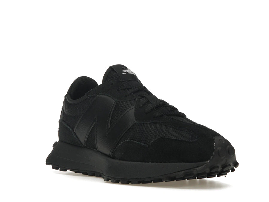 New Balance 327 Black White Tongue Logo
