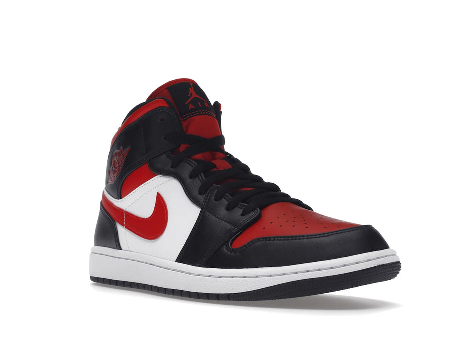 Jordan 1 Mid Blanc Noir Rouge (2022)
