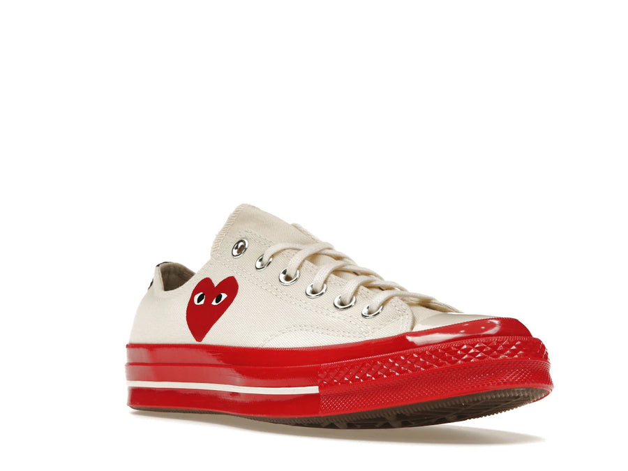 Converse Chuck Taylor All Star 70 Ox Semelle intermédiaire rouge Comme des Garçons PLAY Egret