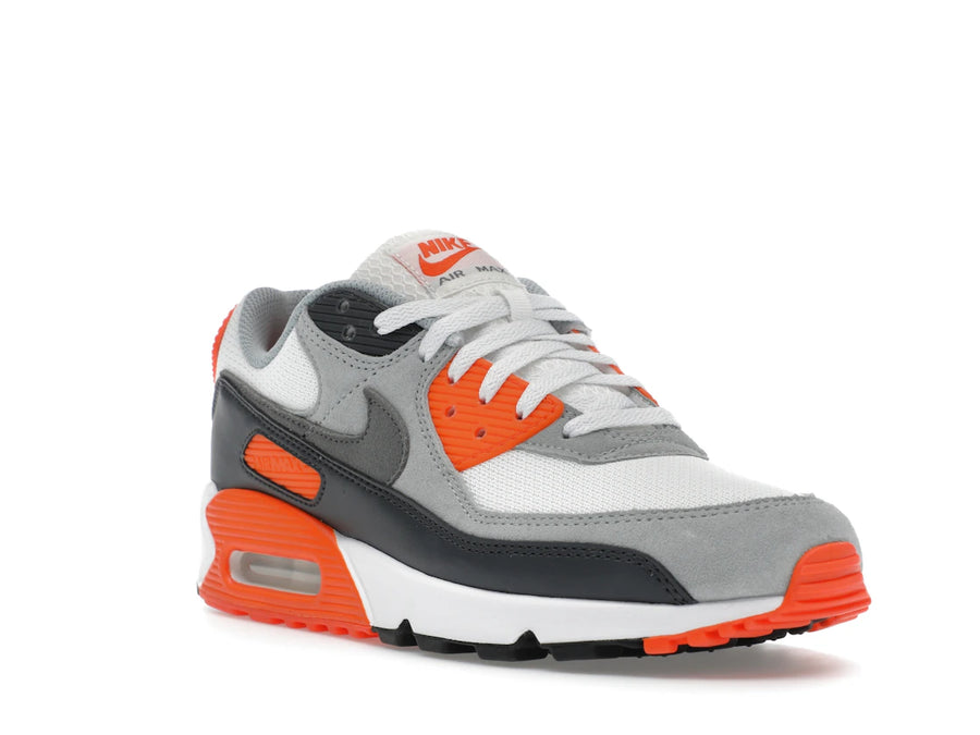 Nike Air Max 90 Summit White Safety Orange Dark Smoke Grey Smoke Grey