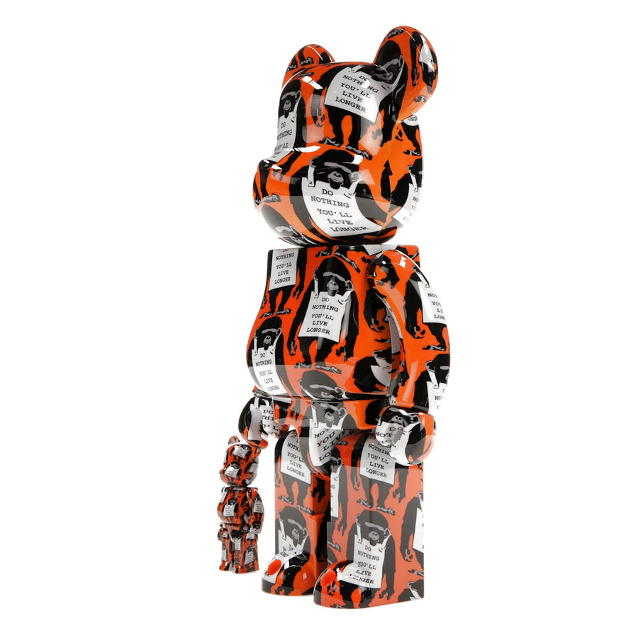 Ensemble de panneaux Bearbrick Monkey 100 % et 400 % orange