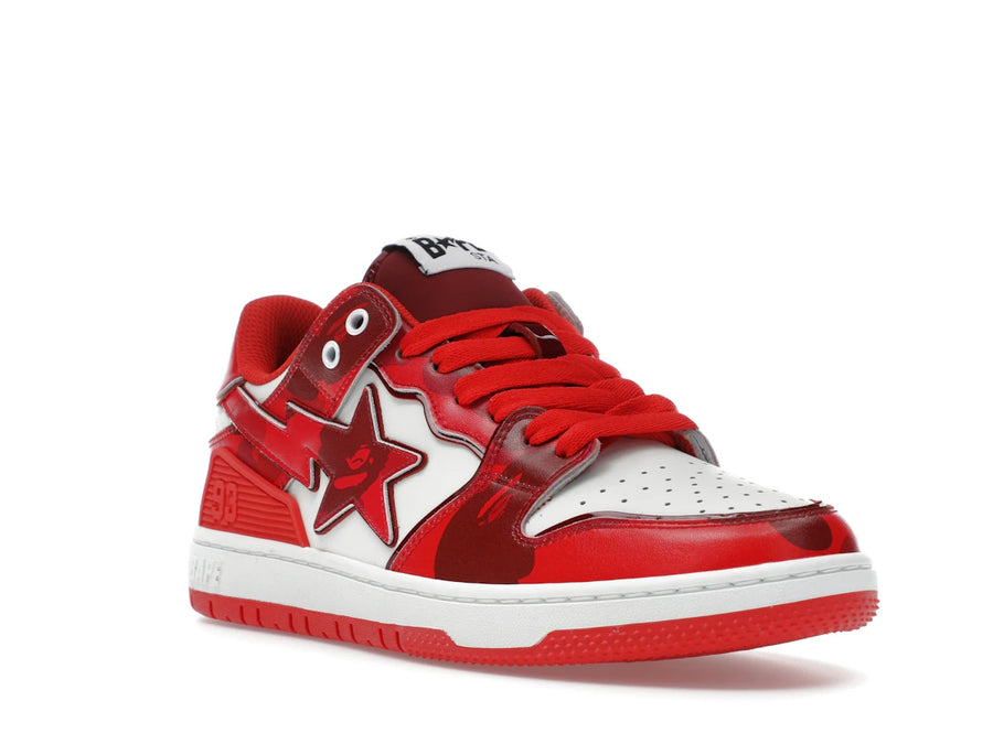 A Bathing Ape Bape SK8 Sta #1 M2 Camouflage rouge