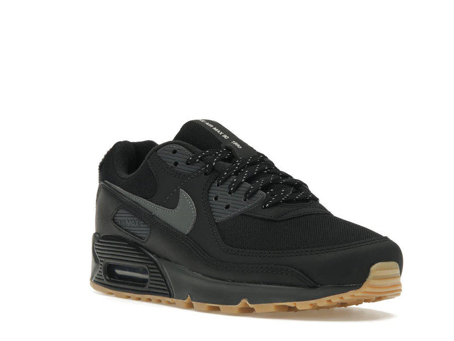 Nike Air Max 90 Noir Gris Fumée Gomme Réfléchissante