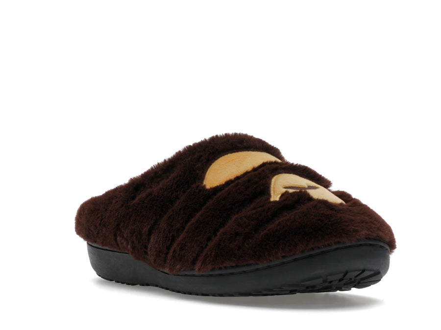 A Bathing Ape Ape Head Puffer Sandals Subu Brown