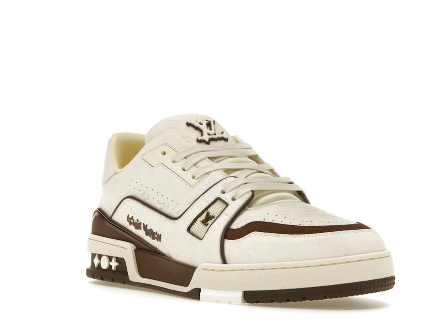 Baskets Louis Vuitton par Tyler, the Creator LV blanches moka